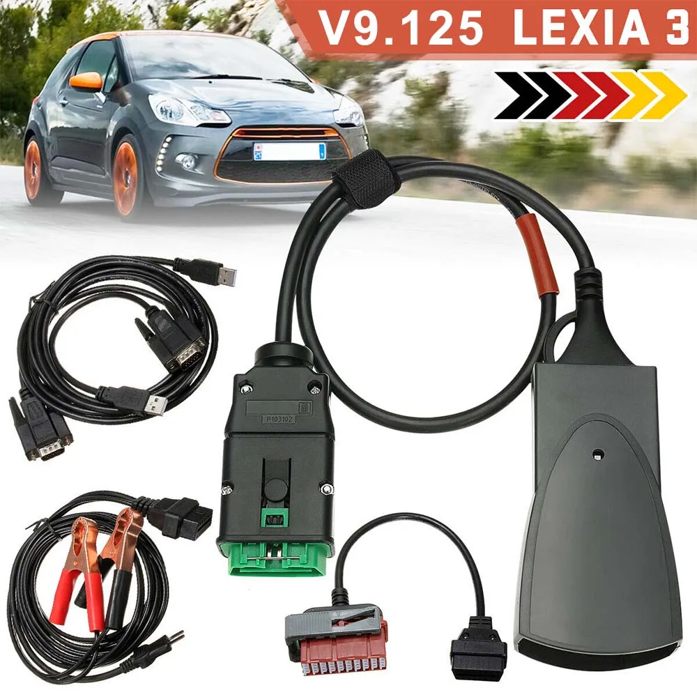 Hot V9.129 Lexia 3 Diagbox 9.91/7.83 Lexia3 PP2000 V48/V25 With Firmware 921815C For Citr-oen For Pe-ugeot OBDII Diagnostic Tool