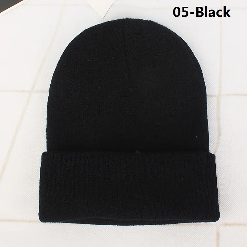 Beanie Winter for Women Men Boys Girls Crochet Skullies Hat Solid Color Unisex Autumn Knitted Beanies Cap Wild Accessories