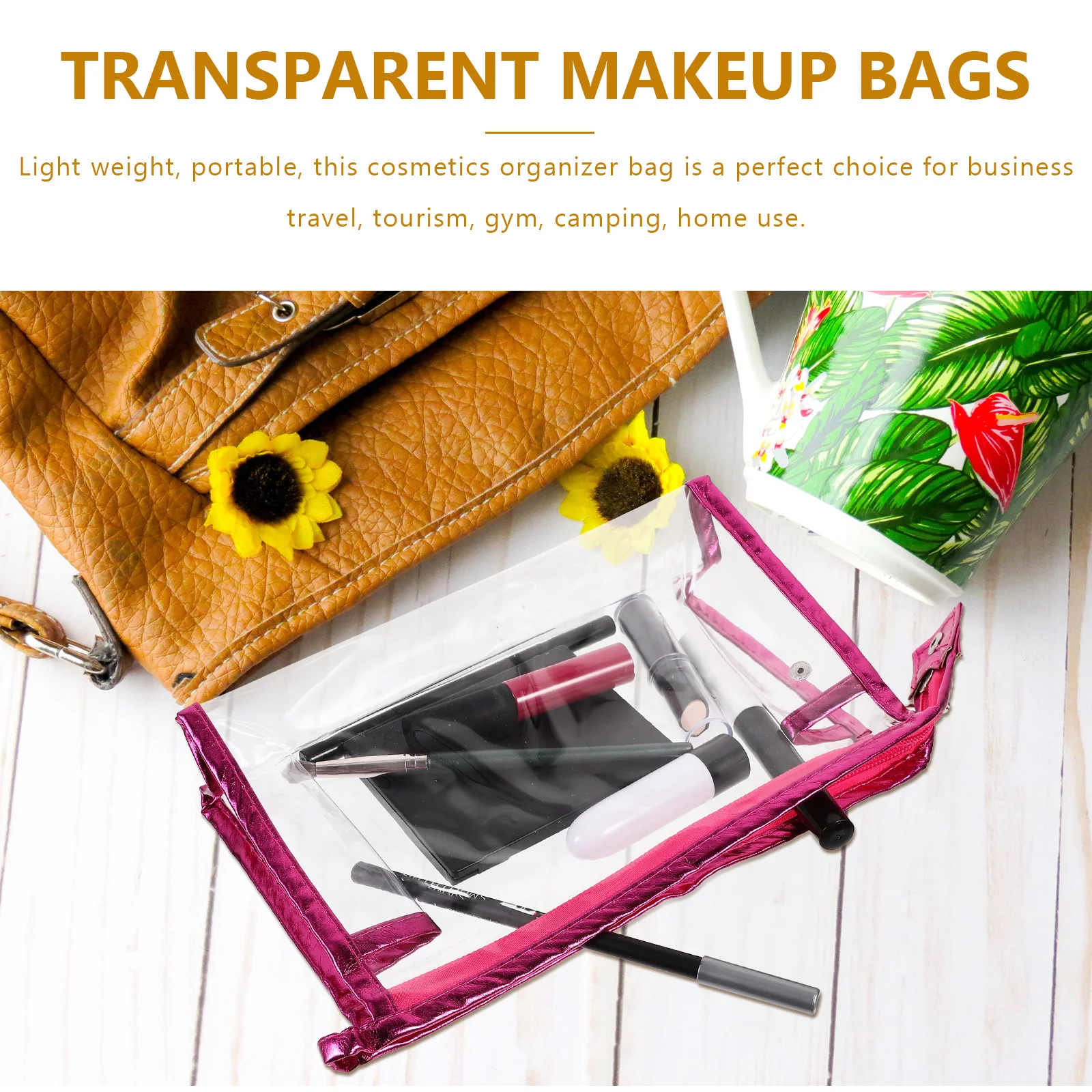 

4 pcs Waterproof Clear Bag PVC Portable ganizer Travel Toiletry Small Toolkit MakeUp Storage Pouch For Women