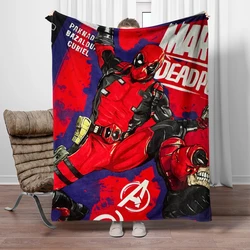 Marvel Movie Deadpool Printed  Blanket. Seasonal Blankets. Used for Sofas, Beds, Living Rooms, Travel Picnics, Cool Blankets,