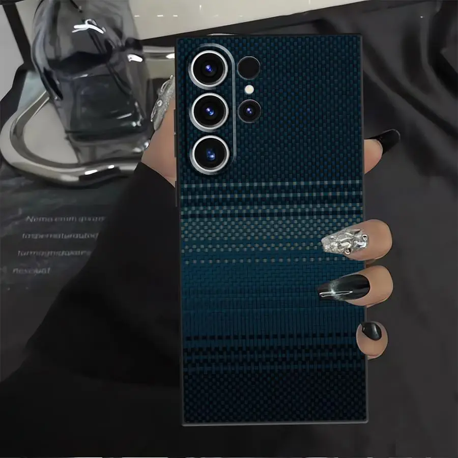 Coole Carbonfaser-Muster Hülle für Samsung Galaxy S26 Ultra S20 Ultra S23 S10 S9 S24 S25 Plus S21 FE Note 20 8 9 10 Funda Handyhülle – Detail 2