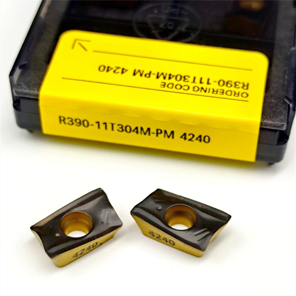 Ferramenta de Torneamento Interno para Corte de Metal Inserções Torno Cnc Cermet Grade R390 11t304 Pm4240 11t 304