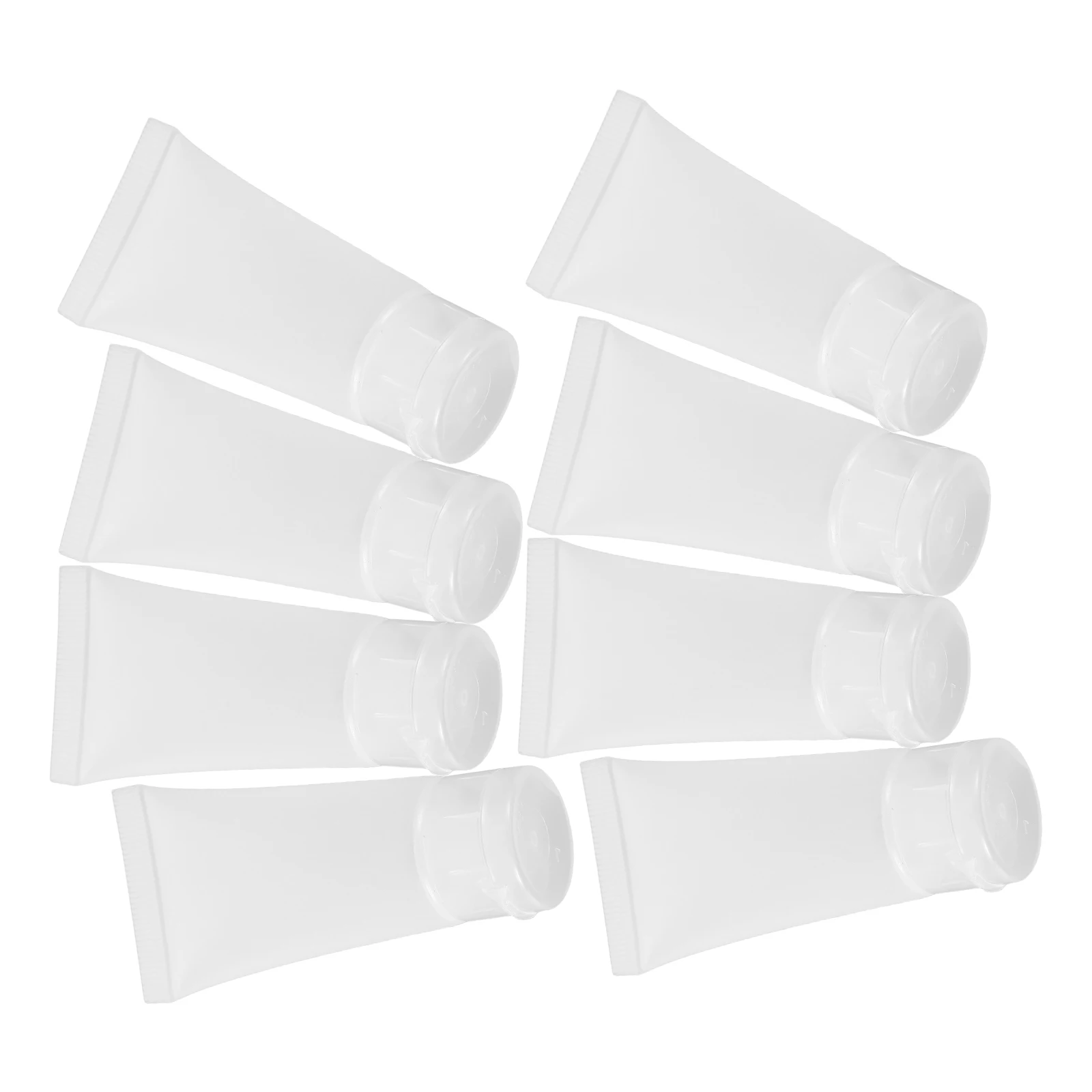 

8 Pcs Refillable Leak Proof Tubes Portable Lotion Dispensers Empty Plastic Bottles for Shampoo Cream Travel Skin Care Containers
