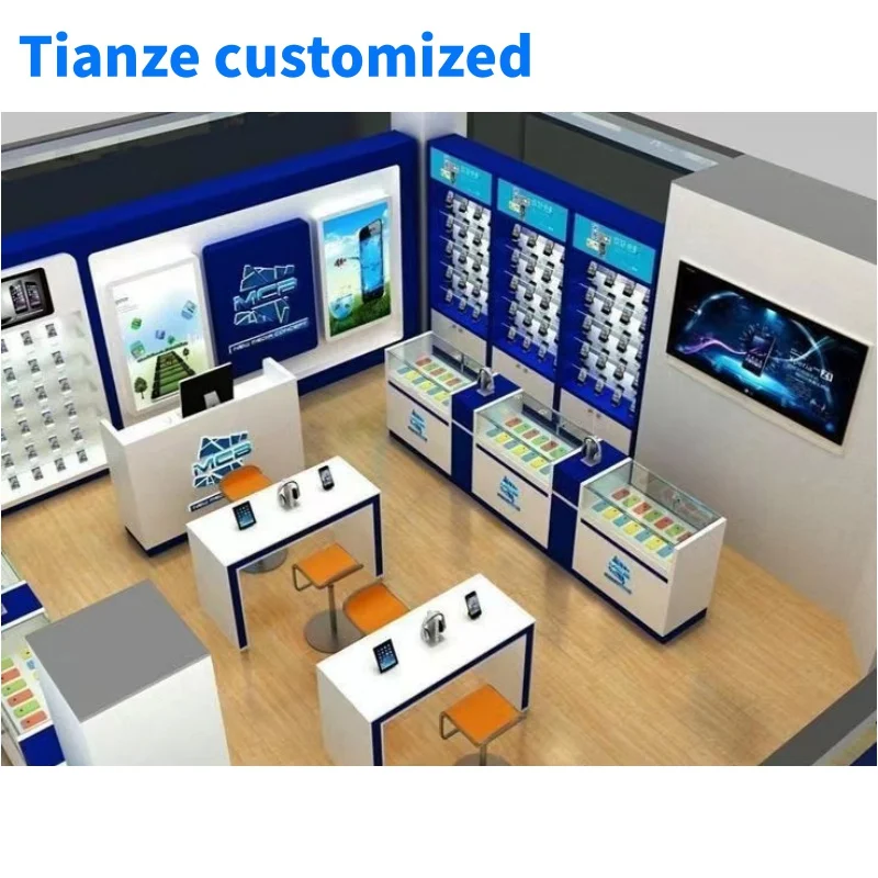 （customized）Modern Cell Phone Accessories Shop Equipment Design Phone Display Cabinet Mobile Phone Store Furniture