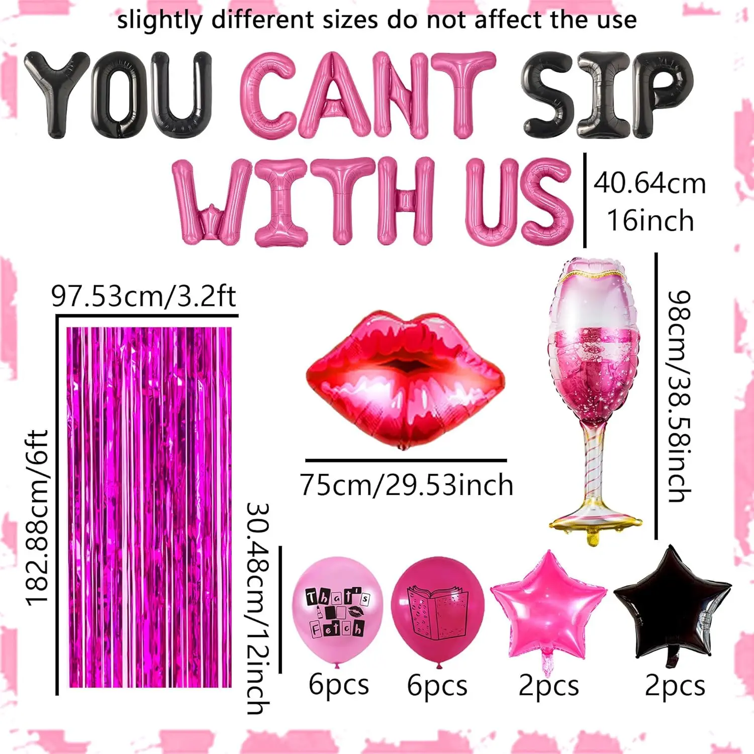 LaVenty Luxury لا يمكنك رشفة معنا ديكور الحفلات يعني زينة الحفلات أوائل 2000s زينة الحفلات Y2K ديكور الحفلات