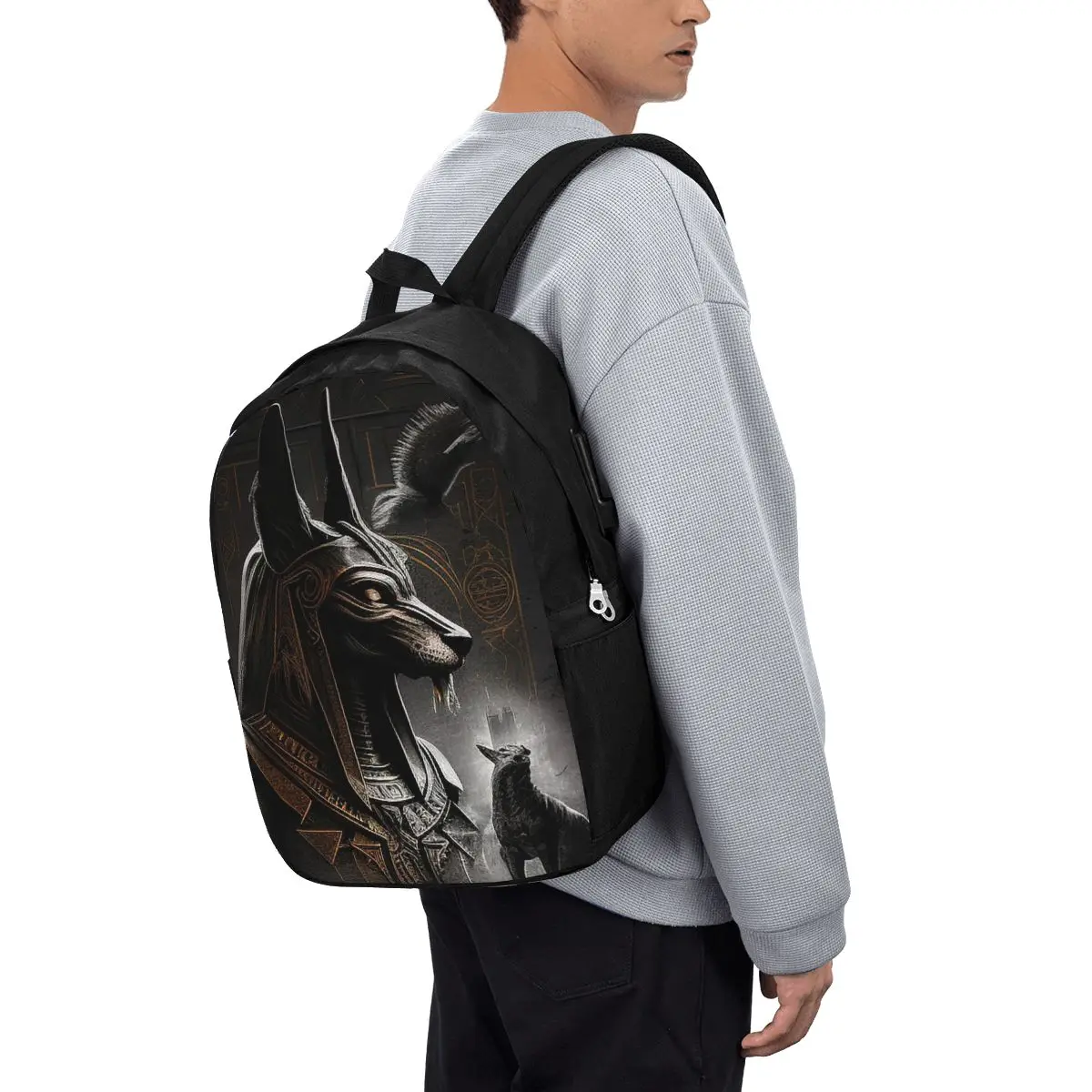 

Ancient Egypt God Anubis Egyptian Pharaoh Backpack Travel Notebook Bag Computer College Student School Bag Laptop Shoulder Bags