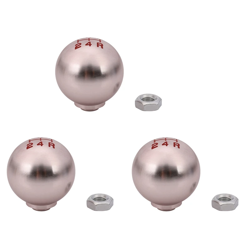 3X Automotive Cnc Aluminum 5-Speed Jdm Spherical Shift Gear Knob (The Thread Is M10 X 1.5) For Honda Feicheng Civic