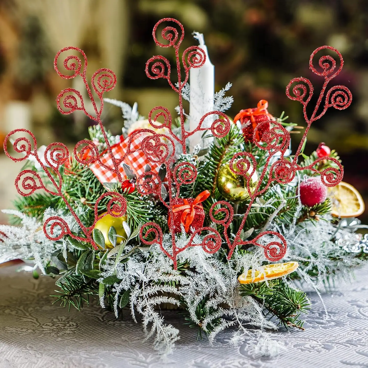5/10 stücke Künstliche Pflanzen Neue Jahr Weihnachten Kiefer Girlande Kranz Hause Dekorationen Hochzeit Im Freien Garten Party DIY Geschenk box – Detail 17