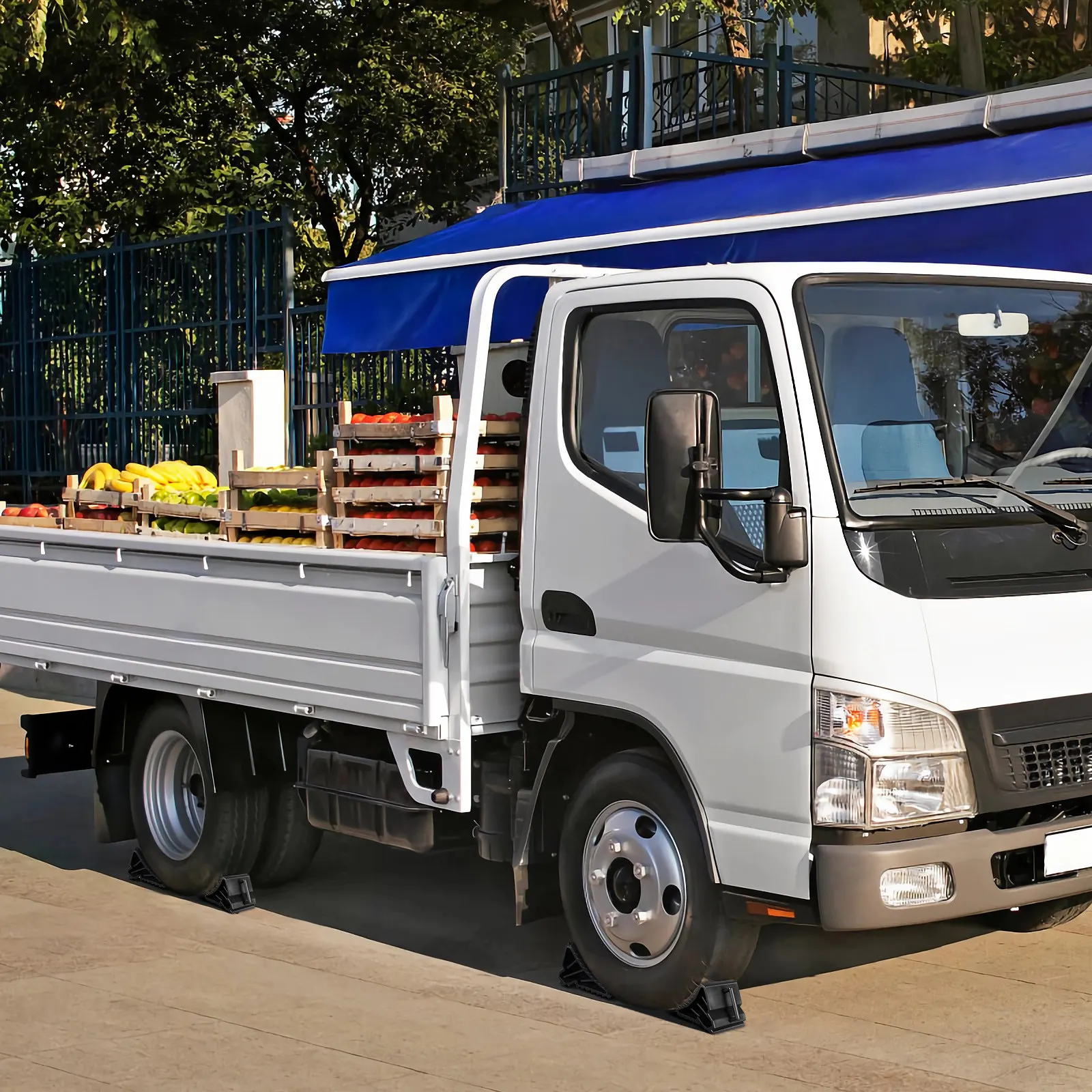 

4Pcs Wheel Chock Heavy Duty Tough Tire Grip Block Safety Stopper for Car Trailer Caravan Wheel Chock Tyre Slips Stopper