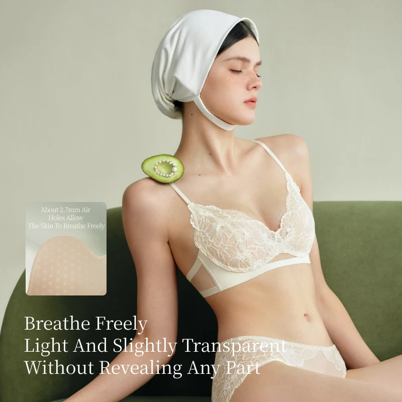 수진 여성 섹시 푸쉬업 레이스 브라 무선 블랙 작은 가슴 브라 여성 여름 얇고 편안한 브라... - 3