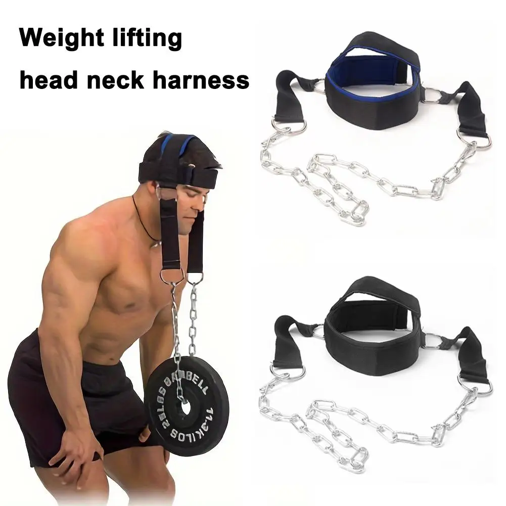 Kopf Hals Training Harness Körper Kraft Übung Zervikale Einstellbare Gewicht Gym Power Fitness Wirbelsäule Lager Kappe Strap T3C7