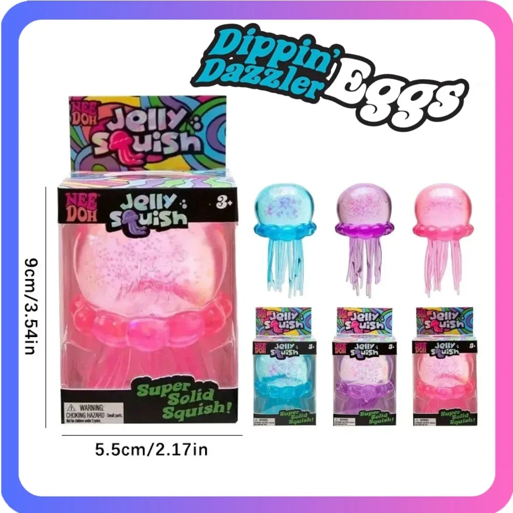 

Schylling Needoh Nice Fuzz Ball Jellyfish Squishy Blind Box Soft Stress Relief Toy Cute Relaxing Squeeze Sensory Toy