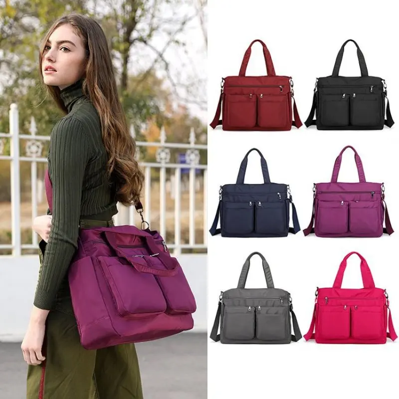 Crossbody Handbag Large-capacity Lightweight Nylon Waterproof Shoulder Bag Short-distance Travel Shoulder Bag Lady Shopping Work