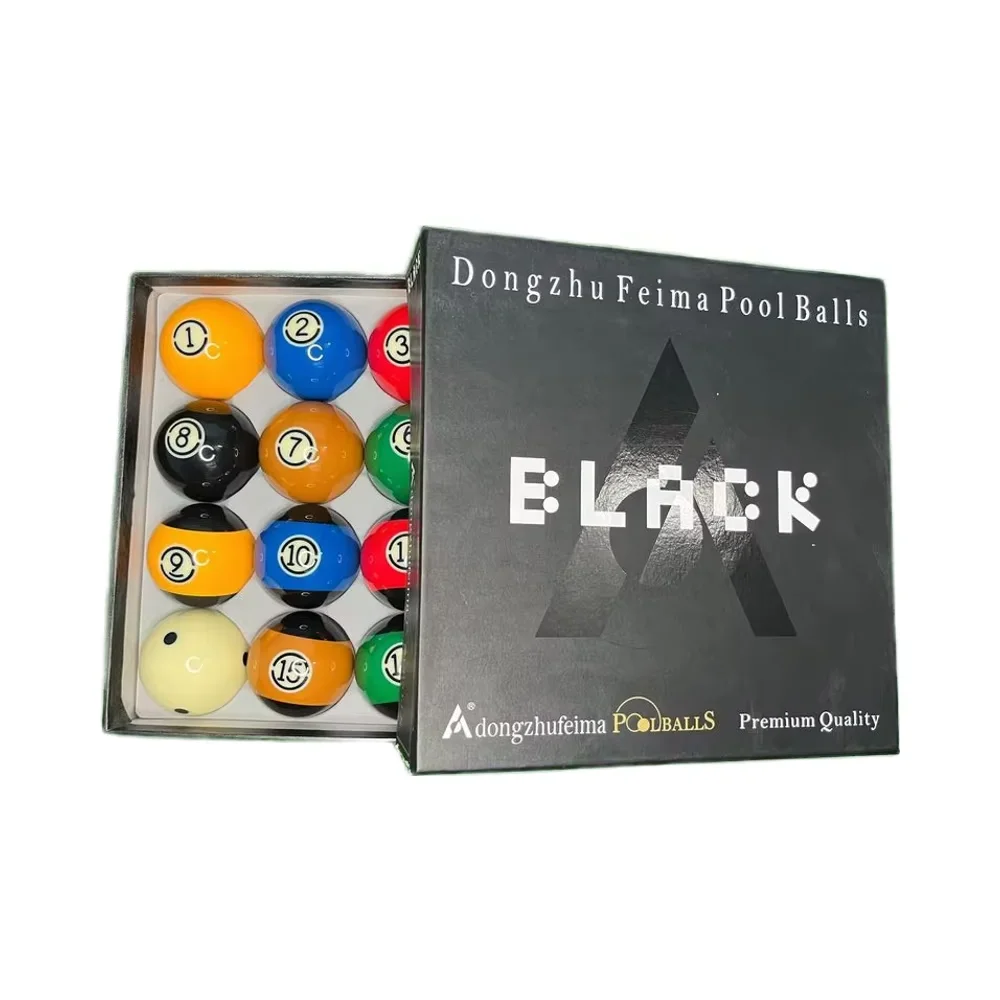 Professional Black Resin Pool Ball Snooker Billiards 1 Box