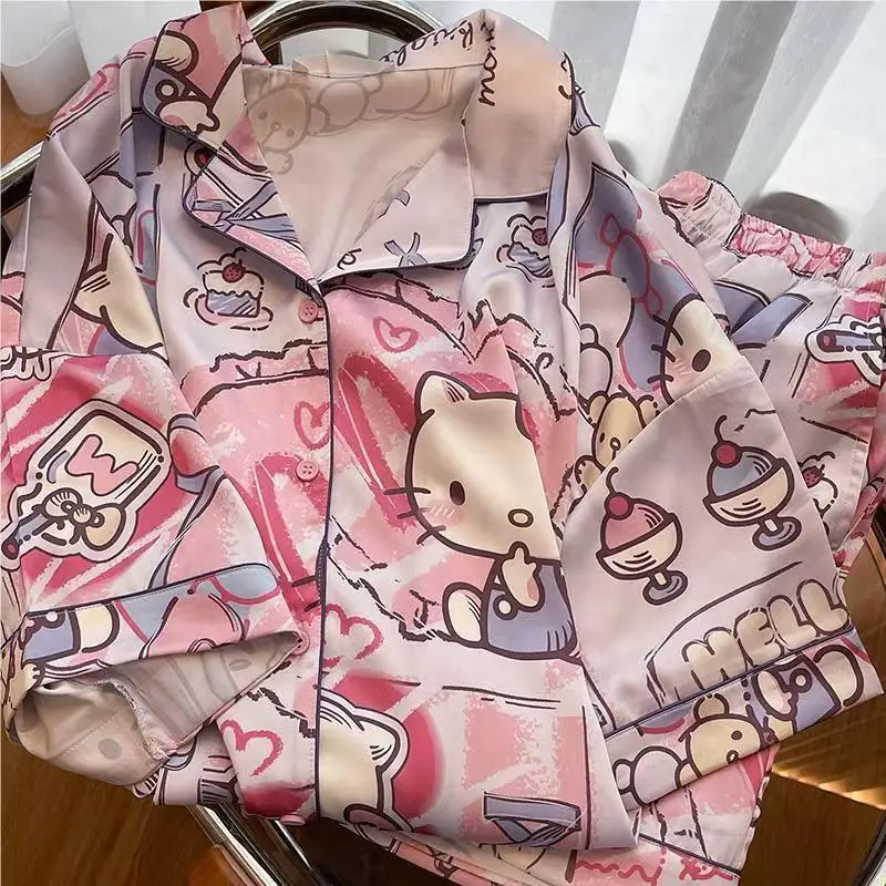 Sweet and Cute Teenage Short Sleeved Shorts Pajamas Summer New Fashionable Women's Set Japanese Student Home Clothes Comfortable