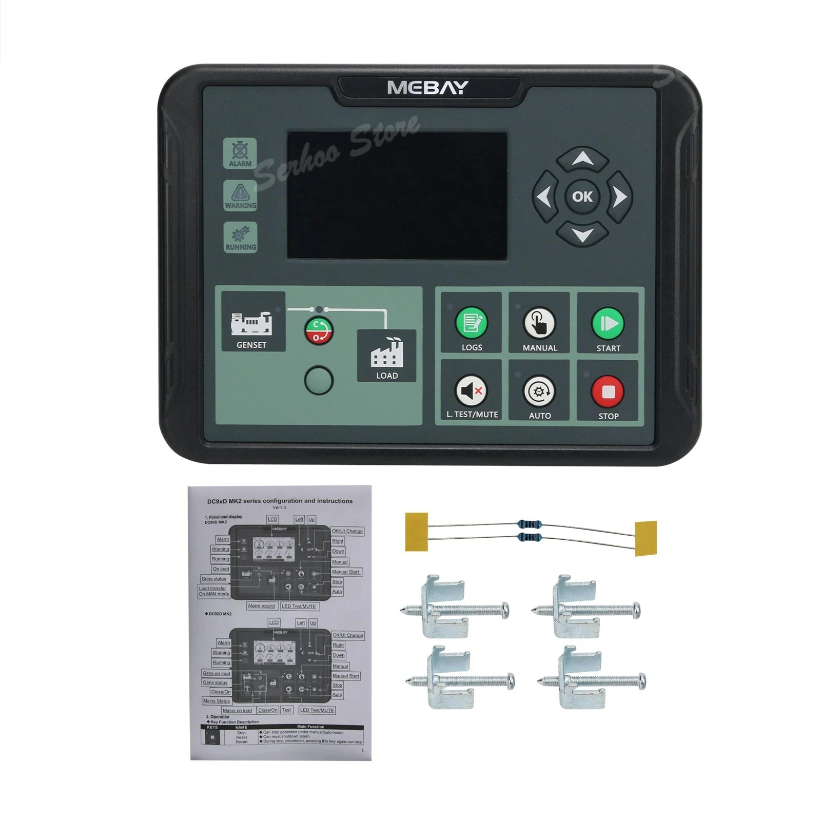 Maxgeek DC92DR MKII AMF Diesel Generator Controller Module Auto start Gasoline Genset RS985 CAN Interface PC Monitoring LCD