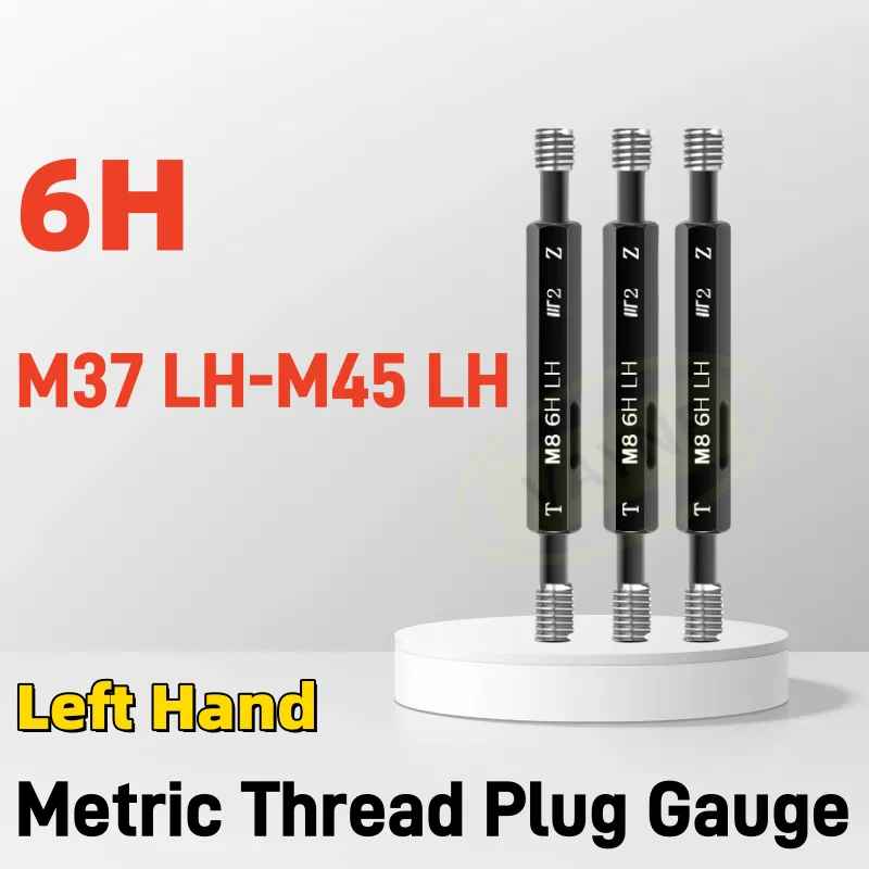 1pcs 6H M37 LH-M45 LH Steel Mer-cury Gage Metric Fine Left Hand Thread Plug Gauge Measure Tool M37M38M39M40M41M42M43M44M45