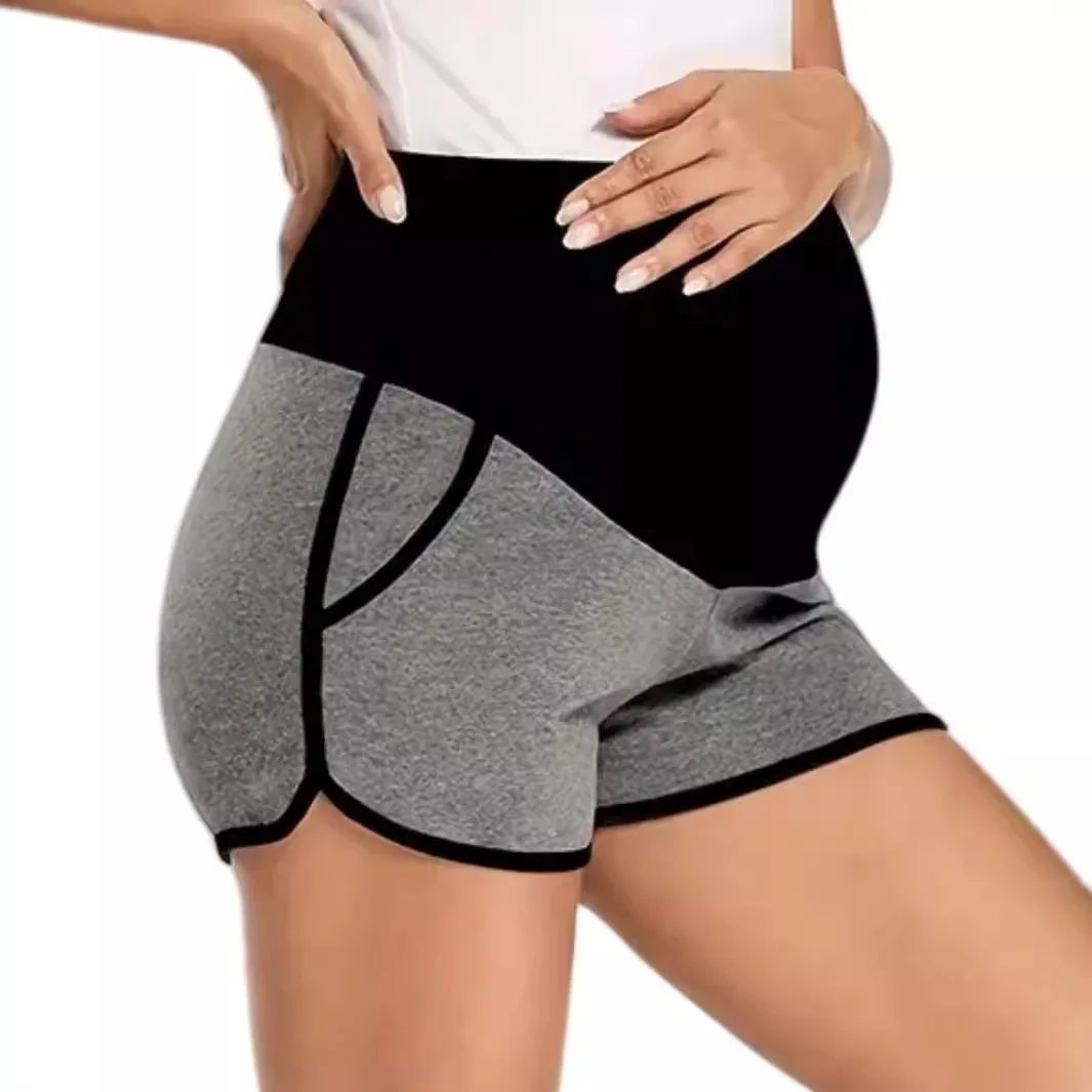 

Maternity Shorts Over Belly Comfy Lounge Sleep Pajama Workout Athletic Pregnancy Shorts with Pockets