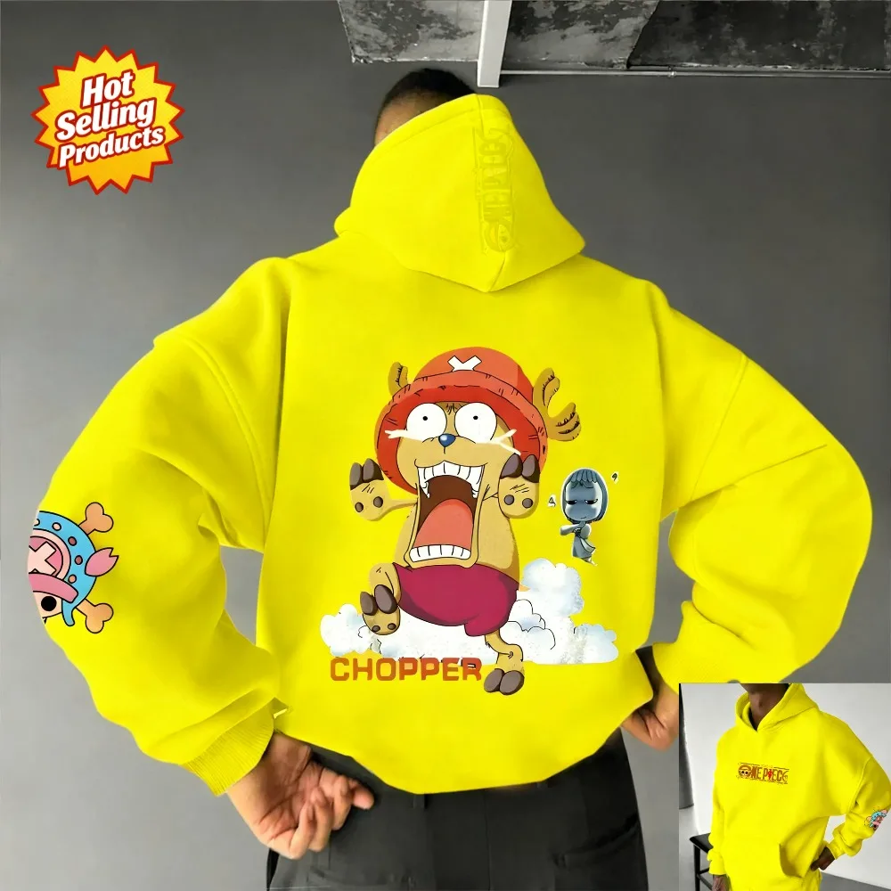 Felpa con cappuccio One Piece Tony Tony Chopper Nuova felpa Uomo Donna Cotone Oversize Loose Fit Comfort Streetwear Unisex Autunno Inverno