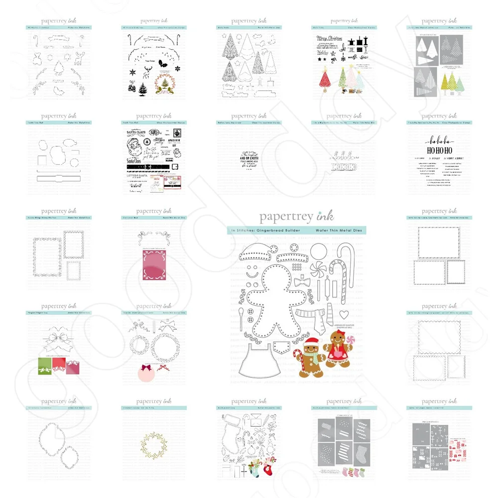 Before and after Christmas Gingerbread Man Wreath Metal Cutting Dies Stamp Stencils and Hot Foil Scrapbooking Decorations Crafts