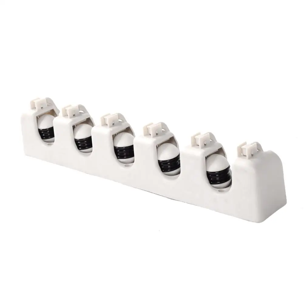 

Mop Hanger 6 Hooks 5 Positions Mounted Broom Organizer Storage Rack Durable PP Kitchen Garden Garage Laundry Office