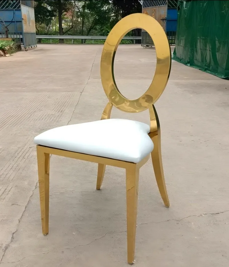 

Stainless steel round back dining chair hotel oval back chair wedding wedding event party seat