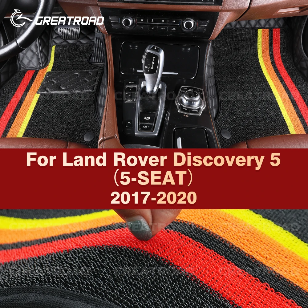 

GREATROAD For Land Rover Discovery 5（5-SEAT） 2017-2020 Double Layer Car Floor Mats Interior Accessories Auto Carpet Cover Custom