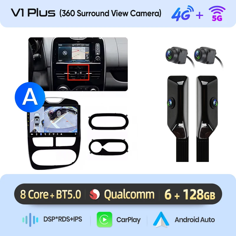 Junsun 10 inch Android 15 autoradio voor Renault Clio 4 ZOE 2012-2019 draadloos voor Apple CarPlay Auto IPS scherm stereo multimediaspeler automotive slimme intelligente systemen 2 Din autoradio head