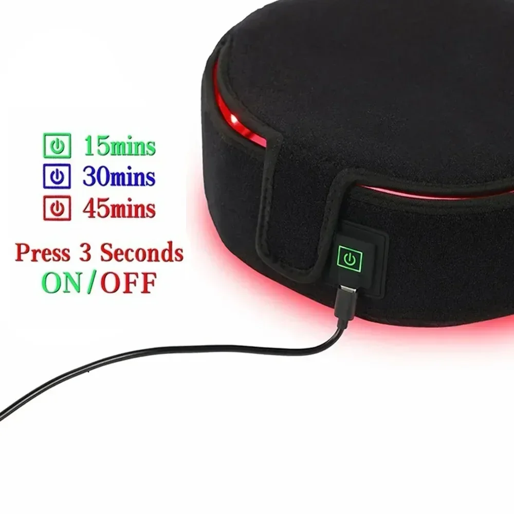 660 nm and 880 nm near infrared red light therapy devices to repair hair damage Promote hair regrowth Prevent hair loss hat