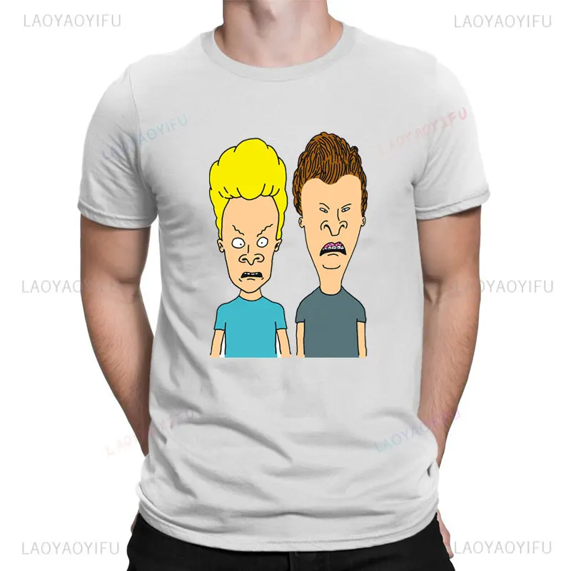 Funny Beavis and Butthead Youth Graphic Tshirt Women Men Cotton Summer Tops Shirt Tops Boy Clothing Harajuku Short Sleeve Tee