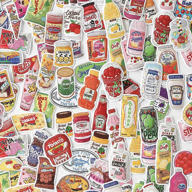 かわいいフードステッカー、ファーストフード、スナック、ドリン - Snacks Food Labels のレビューと価格