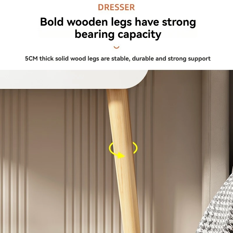 طاولة زينة، غرفة نوم، طاولة زينة فاخرة حديثة وبسيطة وخفيفة، صغيرة الحجم، شهيرة على الإنترنت، مرآة مكياج، متكاملة للتخزين #3