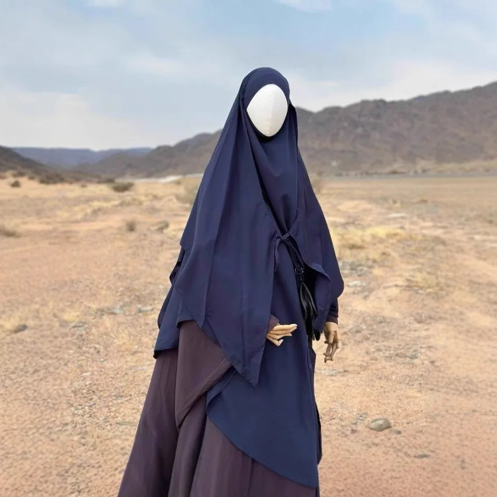 خمار حجاب طبقتين حجاب إسلامي للنساء دبي تركيا الحجاب وشاح إسلامي شال ملابس الصلاة رمضان غطاء الرأس النقاب