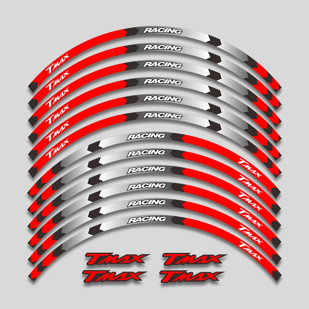TMAX530 15'' Rim Tire Decorative Decals Sticker Wheel Reflective StripeSet For YAMAHA TMAX 500 530 TMAX-500