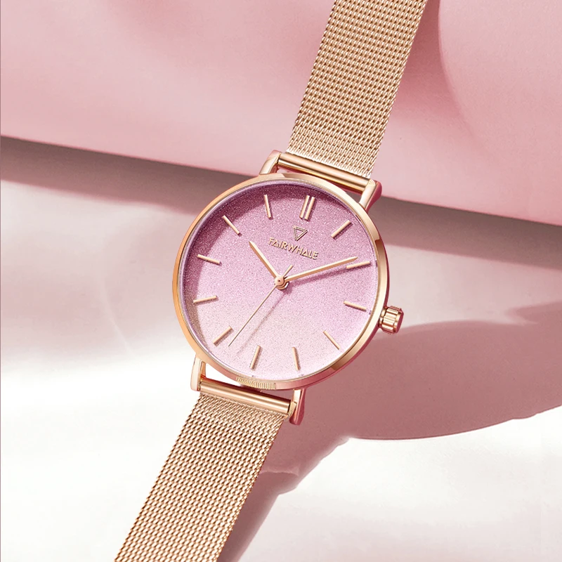 

Mark Fairwhale 3310 Minimalist Watches Quartz movement Waterproof Ultra Thin Stainless Steel Wrist Watches For women