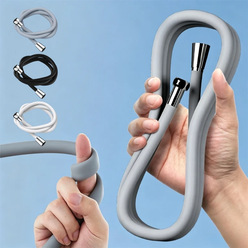

1.5/2M Bathroom Silicone Shower Tube Bend Arbitrarily Hose Explosion Proof Anti-winding Shower Hose Bathroom Faucet Accessories