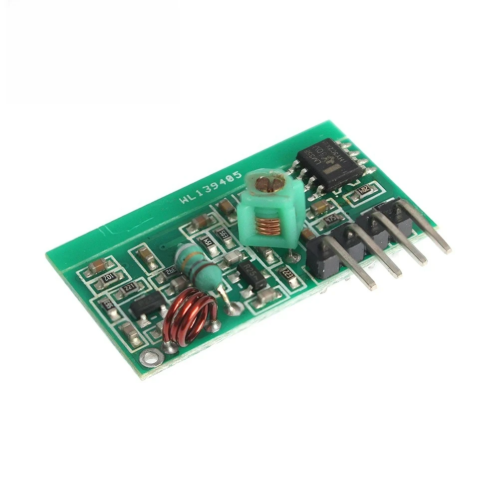 315 ميجا هرتز وحدة تجديد فائقة 433 ميجا هرتز وحدة إرسال لاسلكية للترددات اللاسلكية ومجموعة الاستقبال تيار مستمر 5 فولت لاردوينو