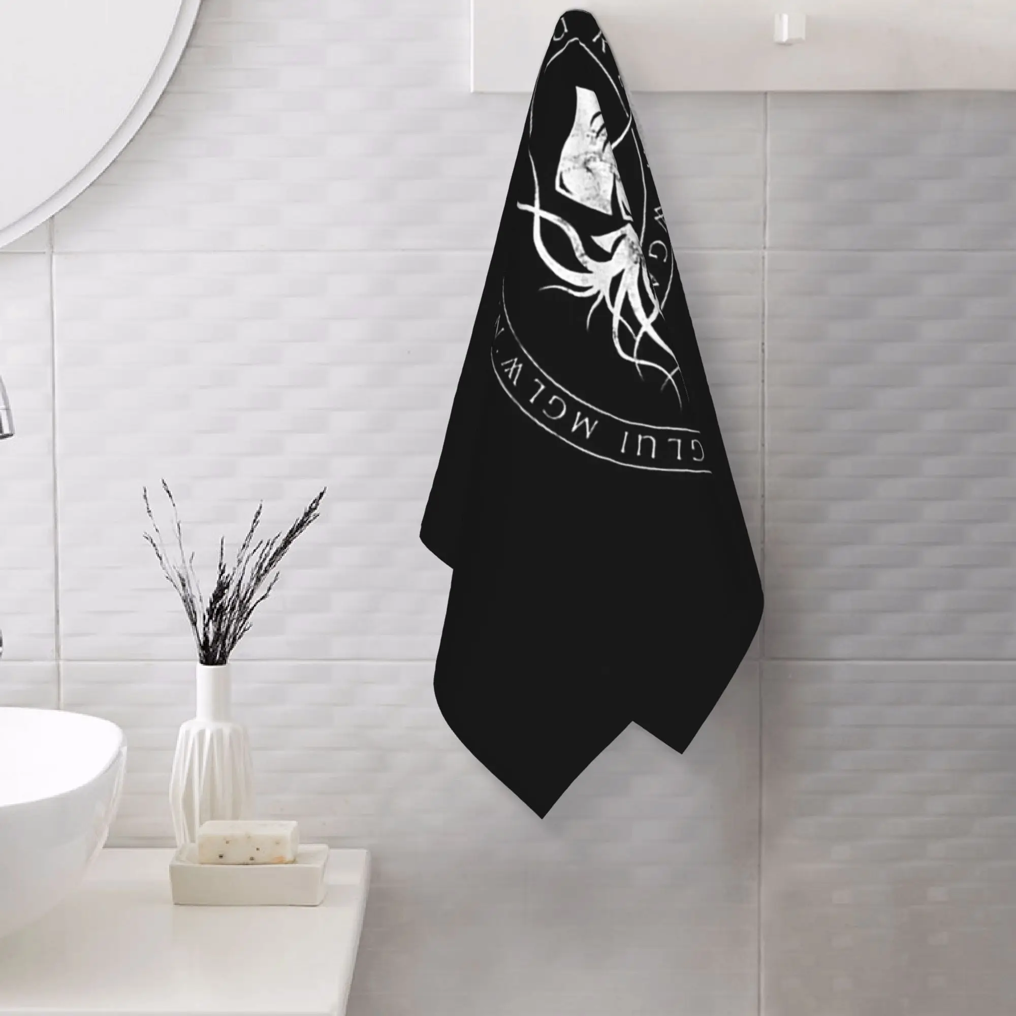 Custom Lovecraft Great Cthulhu Soft Face Towel Quick Dry Pool Bath Cotton Towels Absorbent