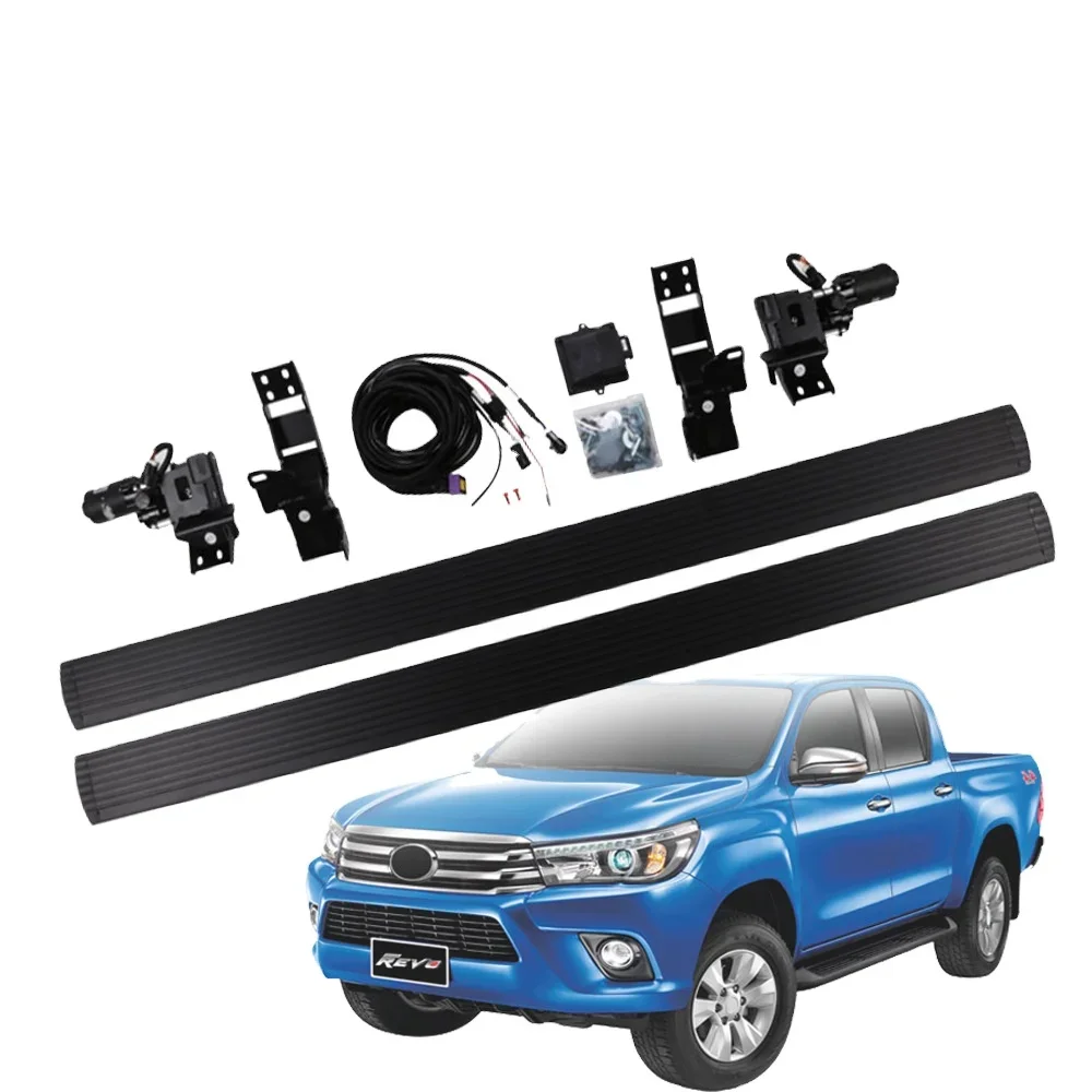 New 2025High Quality Aluminum Alloy Abs Side Step Waterproof Electric Running Board For Hilux