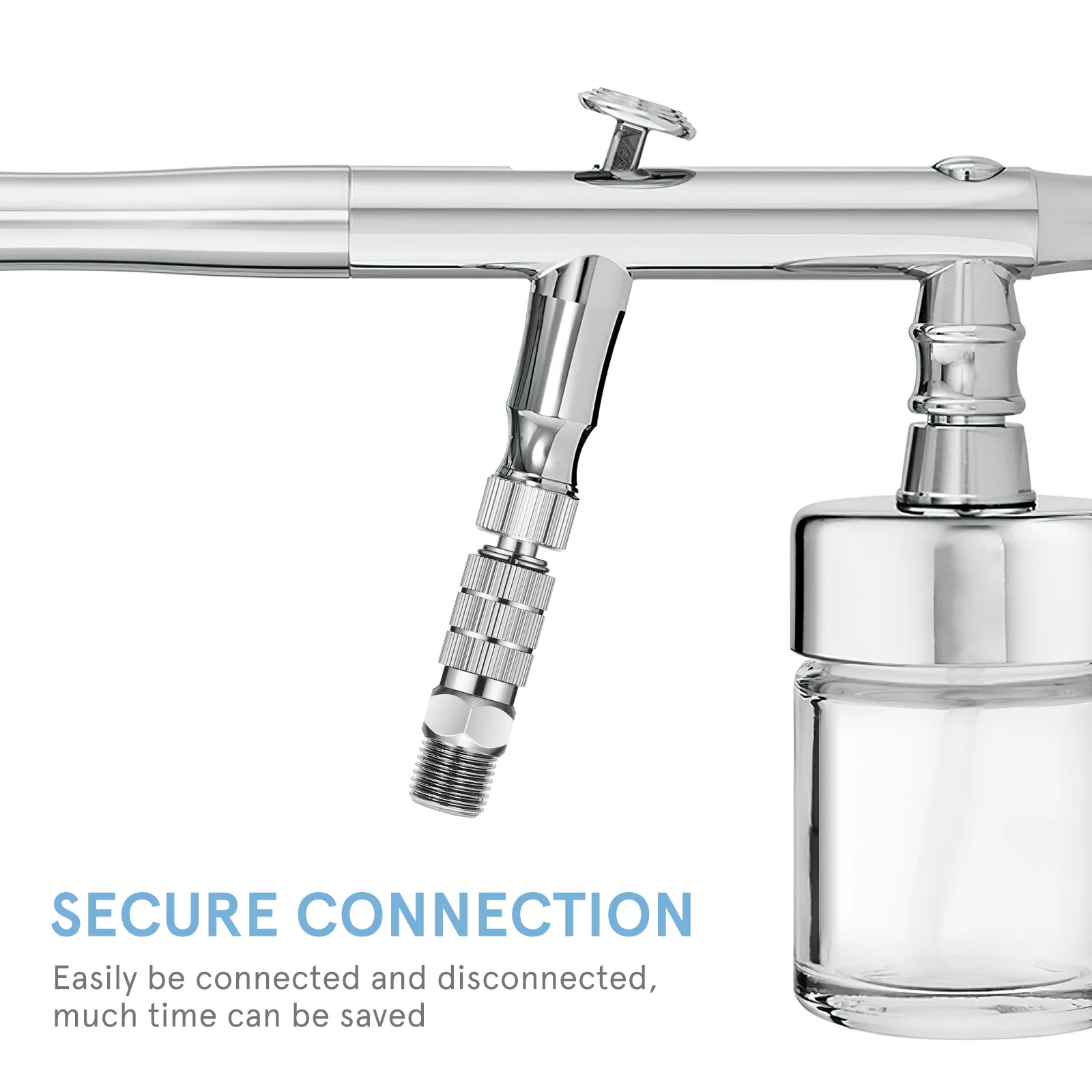 

1Set Airbrush Connector Set Stainless Fittings Kit with Quick Release for Airbrush Hose Adapters Reliable Performance Supply