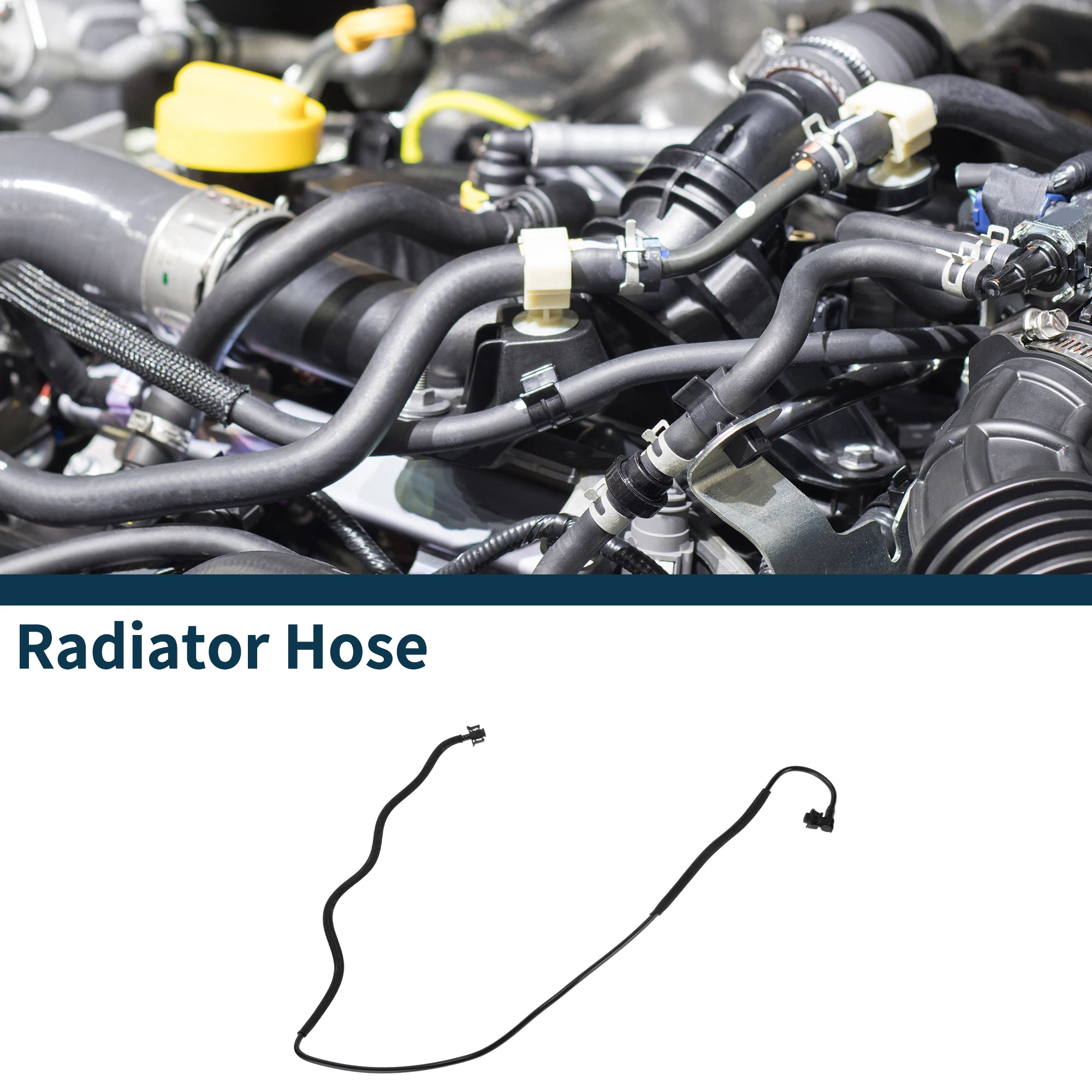 

X Autohaux Radiator Hose Heater Hose for Land Rover Range Rover Evoque 2018-2019 No.LR094125 Rubber Coolant Pipe Black 1 Pc
