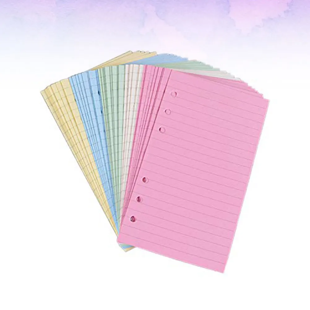 2Sets Loose-Leaf Paper Core A5 Colorful Horizontal Pattern Suitable for Home Store Note Taking Journaling Writing Paper