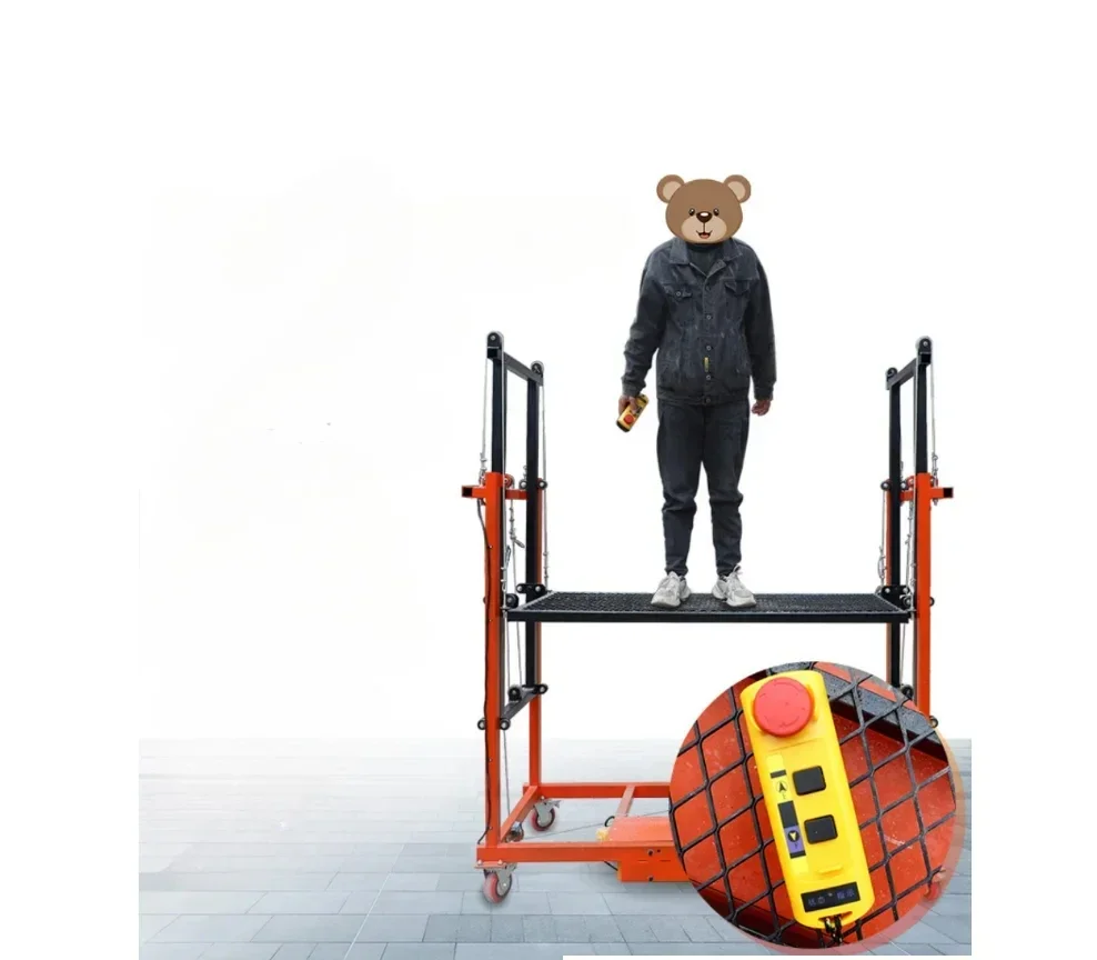 New mobile elevator electric remote control telescopic scaffold folding decoration construction ladder 500kg limited time purcha