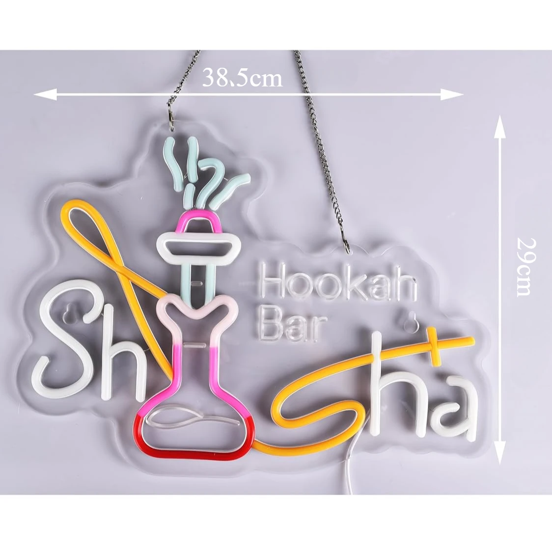 Shisha Neon Sign Shisha Hookah Neon Light Dimmable Hanging Wall Decor for Restaurant Smoke Home Man Cave Louge Shop Bar Pub