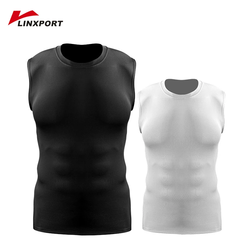 

Sportswear for Male Sweatshirt Jogging Uniform Bodybuilding Tights Training Shirts Sweat Absorption Tank Top Men Sleeveless Vest