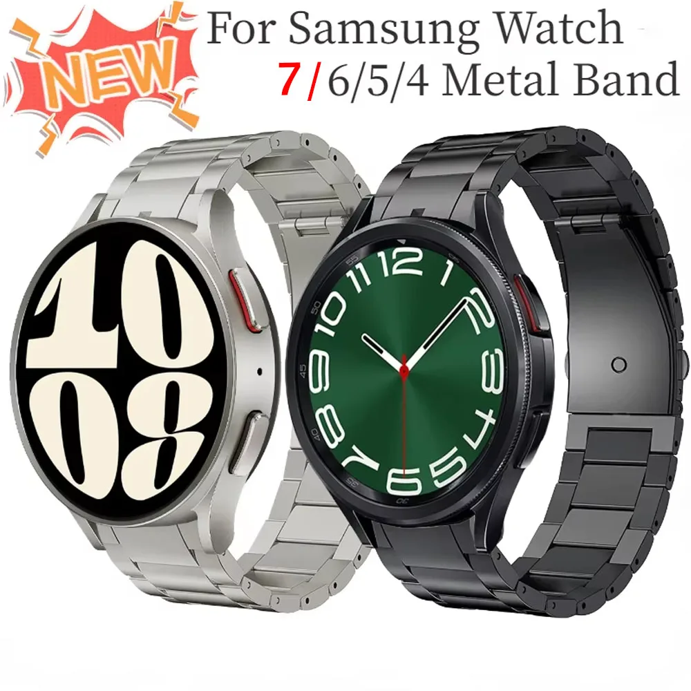 

Original Titanium Strap for Samsung Galaxy Watch 7/6/4 Classic 44mm 40mm 47mm 43mm Bracelet for Watch 5 Pro 45mm Metal Wristband