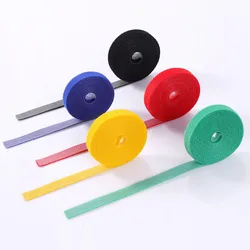 1/3/5m Cable Storage Self Adhesive Fastener Tape Cable Ties Reusable Double Side Hook Loop Cable Tie Wires Management Straps