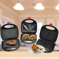 750W Nonstick Electric Waffle Maker Cooking Kitchen Appliances Non-stick Iron Pan Breakfast Waffles Machine Sandwich Maker Press 5