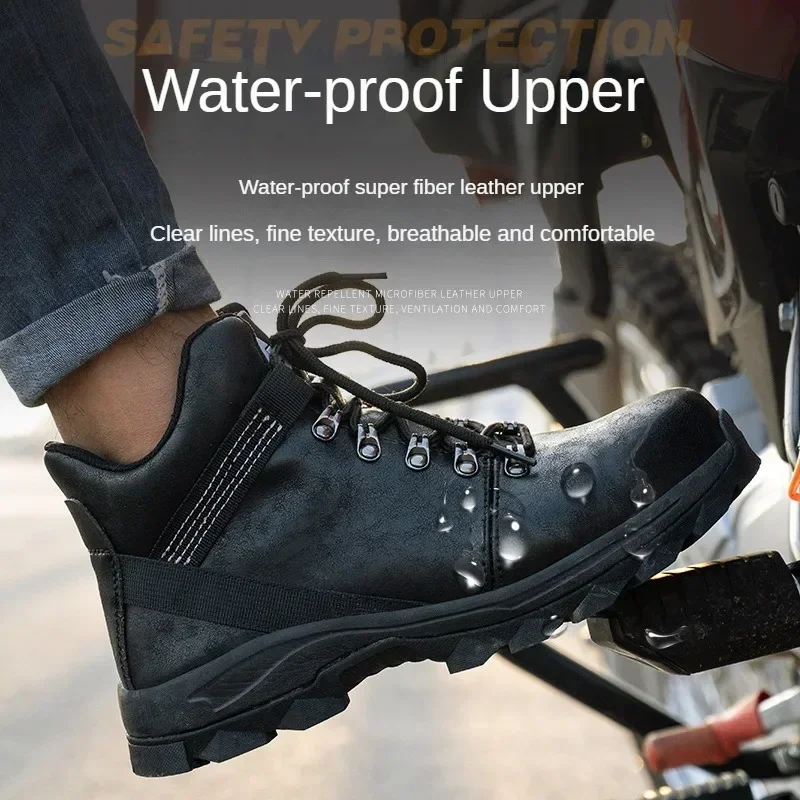 Men Women Waterproof Welding Safety Boots Steel Toe Anti Scald Anti Smash Anti Puncture Industrial Work Shoes Drop Shipping Gift