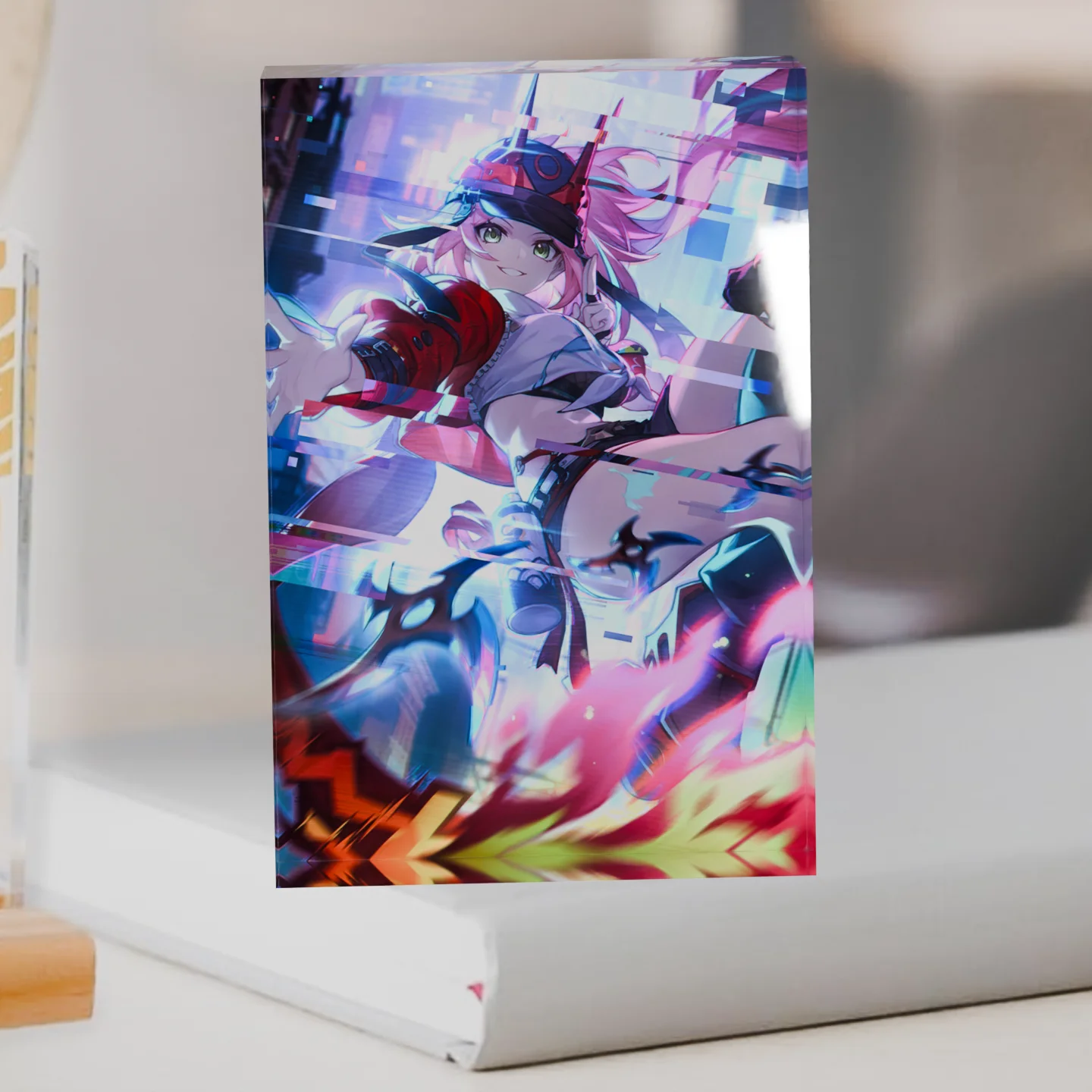 Custom Acrylic Photo Block Honkai Star Rail Rappa HSR Ninja Figure Stand Print Your Image Cyberpunk Game Merch Desktop Decor